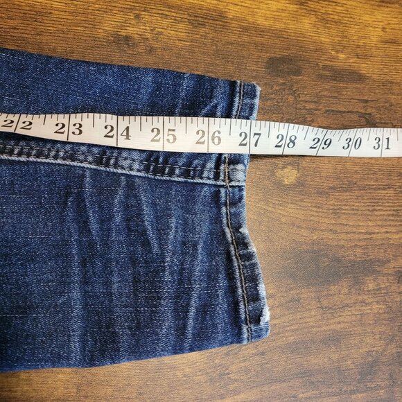 Silver Jeans Sz 29 Sam Boyfriend Low Rise Tummy Control Ripped Medium Dark Wash - Picture 11 of 13